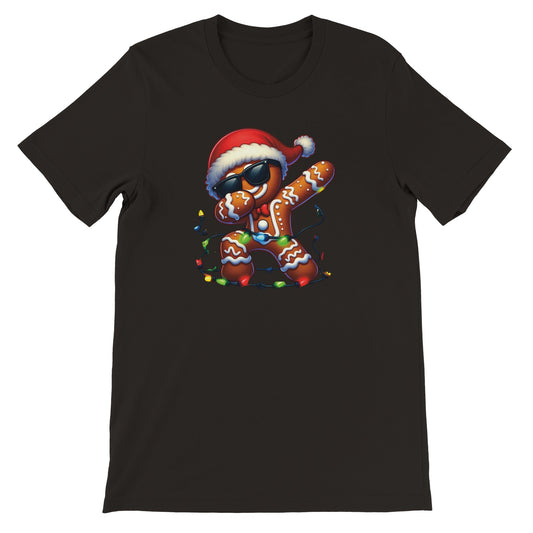 Unisex Kurzarm T-Shirt mit Print - Dabbing Cookie - Weihnachten und Winter - leicht tailliert – viele Farben und große Größen für Damen und Herren -