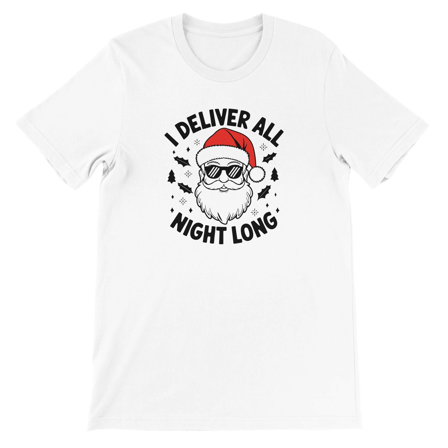 Unisex Kurzarm T-Shirt mit Santa Claus Print mit Spruch für Weihnachten und Winter - leicht tailliert – viele Farben und große Größen für Damen und Herren -