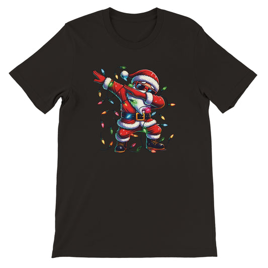 Unisex Kurzarm T-Shirt mit Print mit Weihnachtsmann - Weihnachten und Winter - leicht tailliert – viele Farben und große Größen für Damen und Herren -